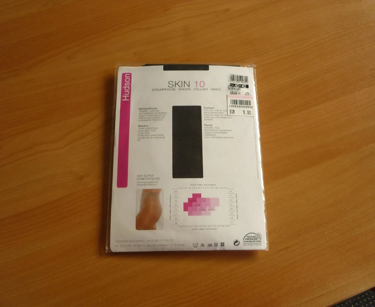 Meia-calça transparente ultrafina preta fosca Mt 40-42 – photo 2